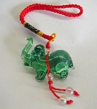 Green Liuli Elephant Charm