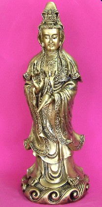 Bronze Standing Kuan Yin