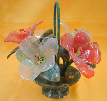 Jade Basket of Flowers