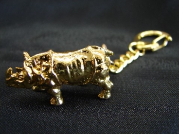 Feng Shui Rhinoceros Keychain