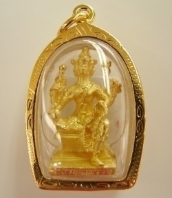 Gold 4 Face Buddha Pendants