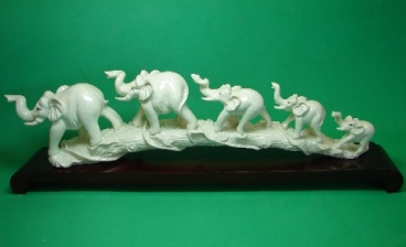 Five Elephants on Bridge