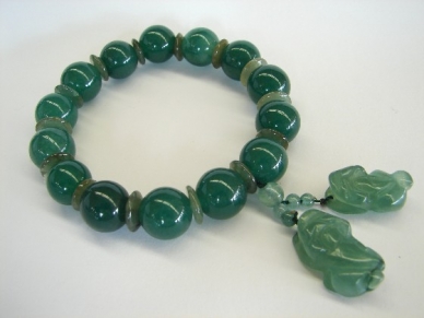 Green Jade Bracelets w/ Pi Yao