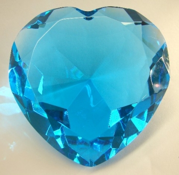Heart Shape Sea Blue Crystal