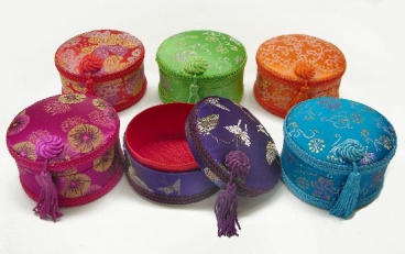 Chinese Brocade Jewelry Box