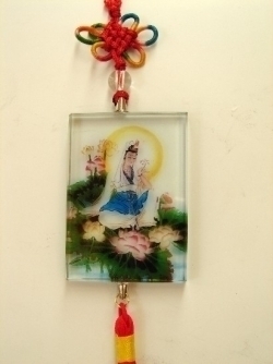 Kwan Yin Crystal Charm