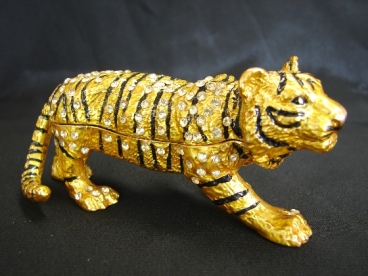 Bejeweled Cloisonne Tiger