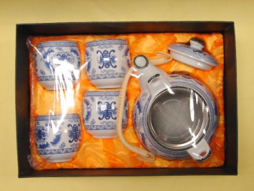 Blue Tea Sets w/ Longevity Sign