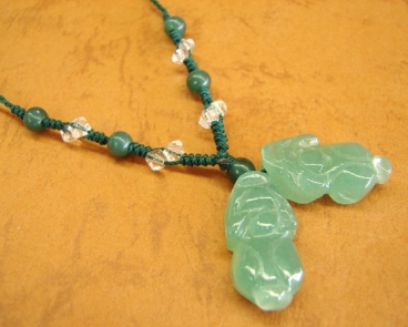 Jade Double Pi Xie Necklace