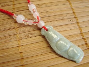 Jade Green Bean Necklace