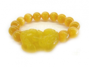 Orange Cat Eye Pi Yao Bracelet