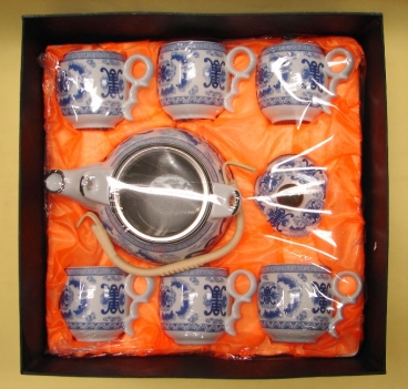 Blue Tea Set w/ Longevity Sign