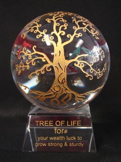 Crystal Globe with Tree of Life