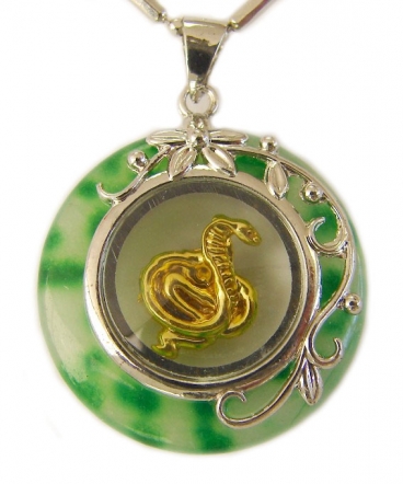 Golden Snake Pendant