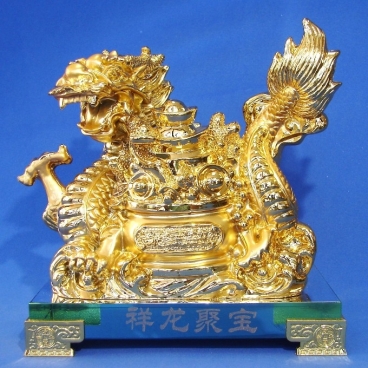 Golden Dragon Carrying Wealthy Pot