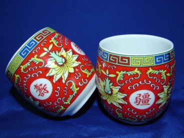 red tea cups