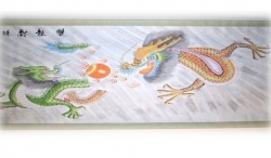 Horizontal Dragon Scroll Picture