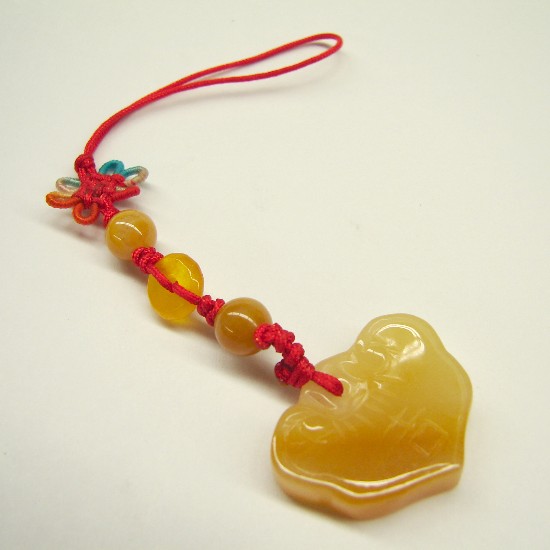 Yellow Jade Charm with Big Pendant
