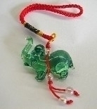 Green Liuli Elephant Charm