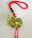 Light Green Liuli Elephant Charm
