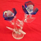Double Blue Crystal Flowers