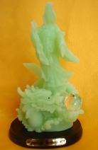 Green Standing Goddess Kuan Yin