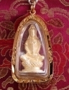 Gold Sitting Kuan Yin Pendant