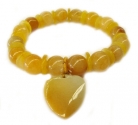 Yellow Topaz Birthstone Bracelets with Heart