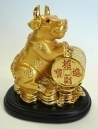 Golden Ox Statues
