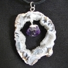 Leaf Shape Amethyst Pendant