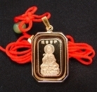 Golden Kuan Yin Pendant