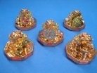 Set of Golden Money Frog Statues