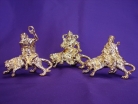 Three Deities Sitting On Tigers