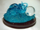 Blue Rhinoceros and Elephant on Water