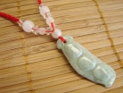 Jade Green Bean Necklace