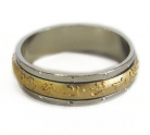 Tibetan Mantra Golden Spinning Ring