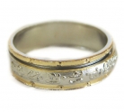 Tibetan Mantra Silver Spinning Ring