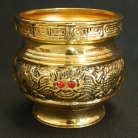 Copper Incense Burner with Double Dragon Images