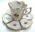Porcelain Coffee Cup w/ Plate