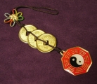 3-Coin Charm with Yin Yang