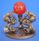 Tripple Dragon Statues Pushing Ball Up