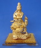 Brass Kwan Yin Riding on Phoenix