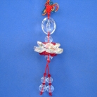 Crystal Lotus Charm with Kuan Yin
