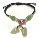 Jade Bracelet with Double Jade Peaches
