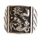 Silver Dragon Ring for Men
