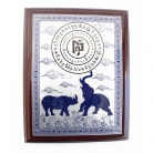 Blue Rhinoceros and Elephant Plaque