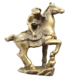 Brass Monkey on Horse Statue