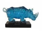 Blue Rhinoceros Statue