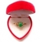 Jade Embedded Gold Rings