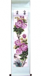 Purple Peony Flower Scroll Picture